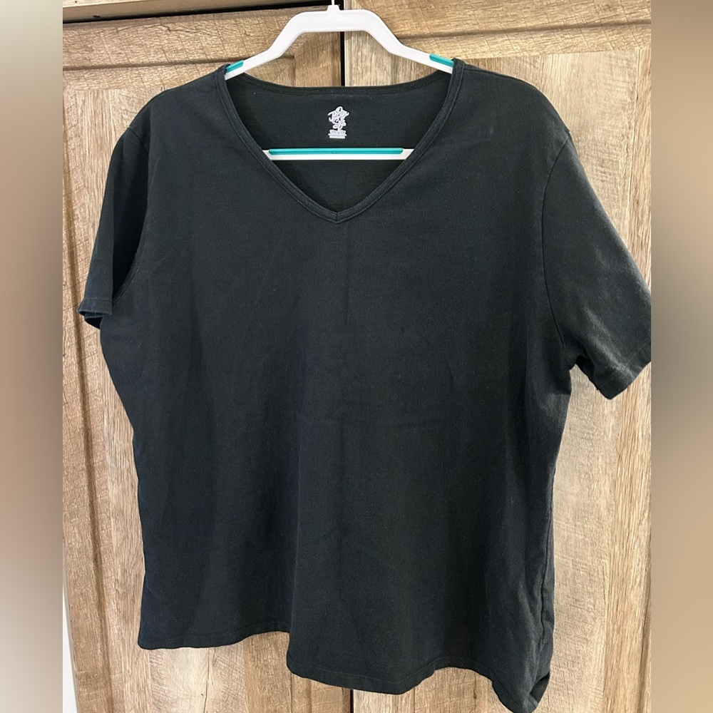 Black V-Neck Just my Size Shirt 18/20W T-shirt